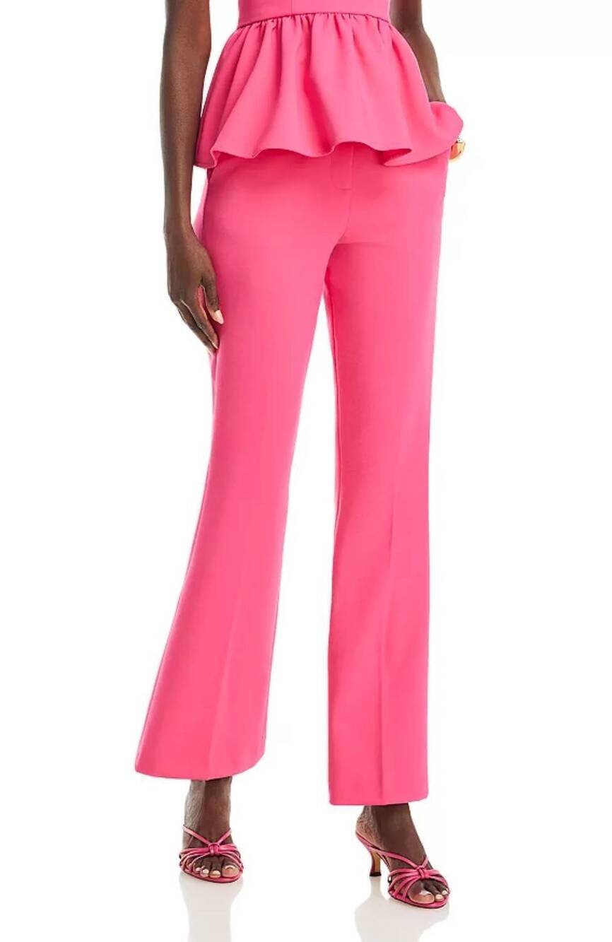NEW FRENCH CONNECTION whisper flare trouser in raspberry sorbet